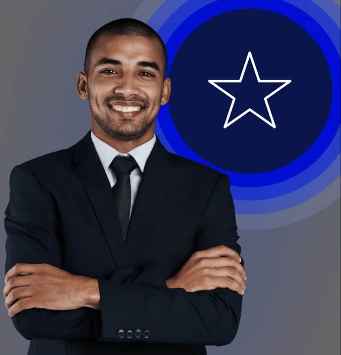 Man smiling at camera